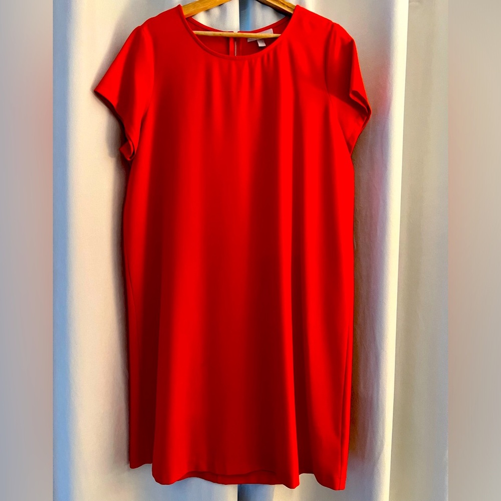 Chelsea28 Short Sleeved Shift dress in red from Nordstrom